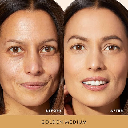 LAURA GELLER NEW YORK The Ideal Fix Concealer - Golden Medium - Buildable Medium to Full Coverage Liquid Concealer - Covers Under Eye Dark Circles & Blemishes - Long-Lasting