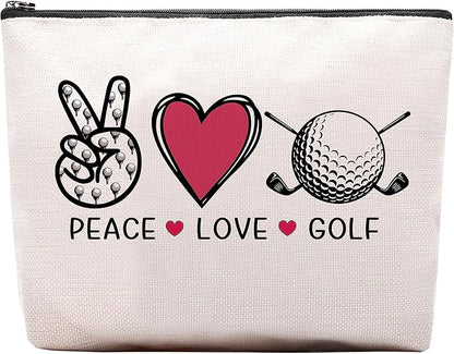 Golf Gifts Makeup Cosmetic Bag, Birthday Gifts for Golf Lover, Golfing Gift for Golfer Women Pouch