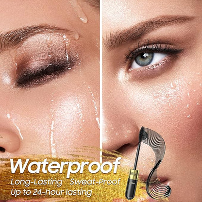 Volume and Length Tubing Mascara - Long-Lasting & Waterproof 2-1 Mascara Black Curling Eyelashes and Fast Dry, Easy to Apply & All Day Full, Vegan & Cruelty Free (Black, 0.28 fl. oz)