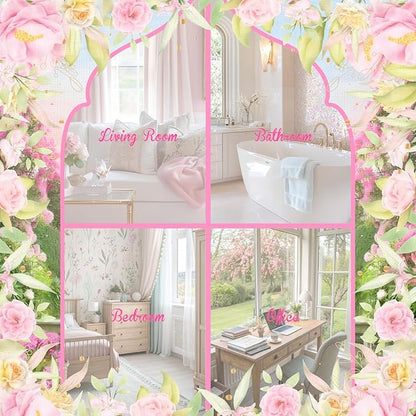 Floral Essential Oils Set, Fragrance Oil Gift Set for Diffuser, Natural Scent Diffuser Oil for Candle Making- Rose, Gardenia, Jasmine, Honeysuckle, Violet, Lilac