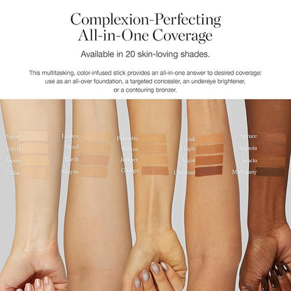 Ogee Sculpted Complexion Foundation Stick (Cedar 1.20C - Fair, Pink-Beige Undertones) Full Coverage Foundation Makeup - Instantly Balance & Even Complexion - 70% Organic Ingredients