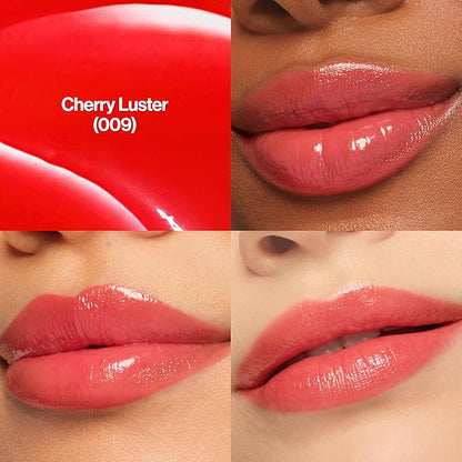 REVLON Super Lustrous Glass Shine Balm, Hydrating Tinted Lipstick, Sheer, Glossy Shiny Finish, 009 Cherry Luster, 0.11 oz