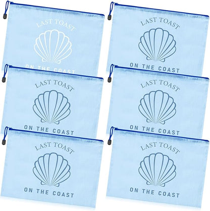 SOIDRAM 6PCS Bridesmaid Makeup Bag Clear Zippered Bag Bridesmaid Proposal Gifts Cosmetic Pouch for Wedding Party Favors Bachelorette Party Decorations Toiletry Organizer Bag Cosmetic Case Gift