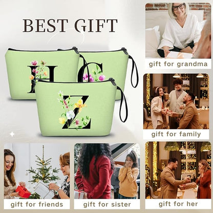 Happy Birthday Friendship Bridesmaid Team Gifts for Employees Women Mom Girl Daughter Teenage Personalized Make up Cosmetic Bag Travel with Mirror Mothers Day Christmas Graduation Z