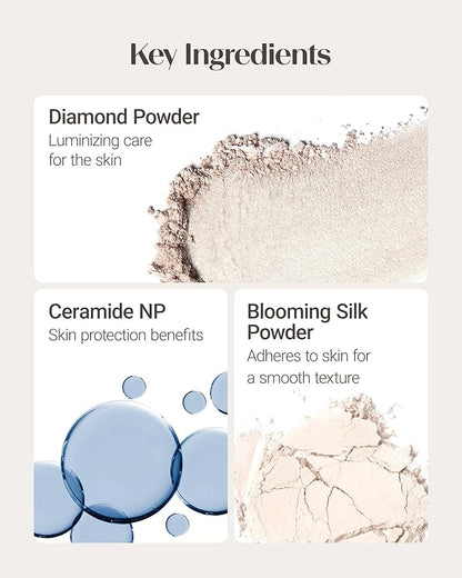 THESAEM Glam Glow Pact - Illuminating Pressed Powder for Oily & Combo Skin - Matte Finish with Radiant Finish - Sebum Control Pore Refining Pact with Natural Luminous Glow, 0.3oz.