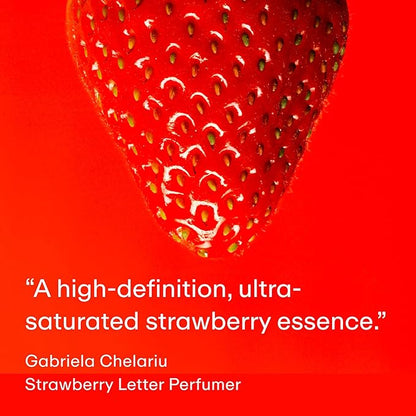 PHLUR Strawberry Letter Eau de Parfum - Full Size Perfume Spray - Strawberry Gourmand Fine Fragrance (50mL)