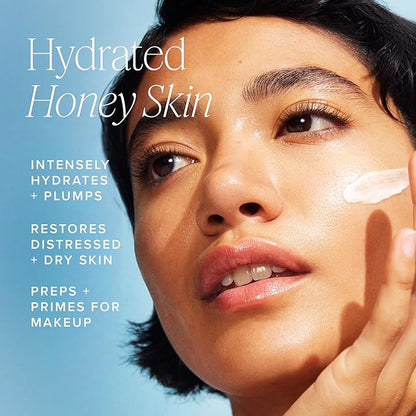 Farmacy Hydration & Barrier Duo - Hydrating Honey Milk Essence (120ml) + Honey Halo Ceramide Moisturizer (50ml) to Soothe, Moisturize & Strengthen Skin for a Healthy Glow