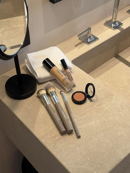 Sandstone Scandinavia Soft Collection Makeup Brush - Professional Premium Powder brush for applying and blending loose and compact powder. Ultra soft bristles. Vegan brush for all skin types