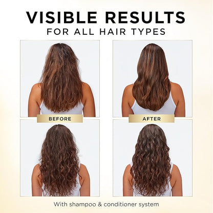 Pantene Shampoo & Conditioner Set, Daily Moisture Renewal - Pro-V Nutrients for Dry, Color-Treated, Straight to Curly Hair, 72-Hour Hydration & Softness, 52.8 Oz Total + Miracle Rescue Shot (0.5 Oz)