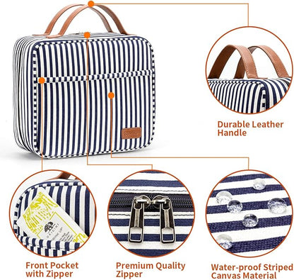 Bosidu Hanging Travel Toiletry Bag,Large Capacity Cosmetic Travel Toiletry Organizer for Women with 4 Compartments & 1 Sturdy Hook,Perfect for Travel/Daily Use/Christmas