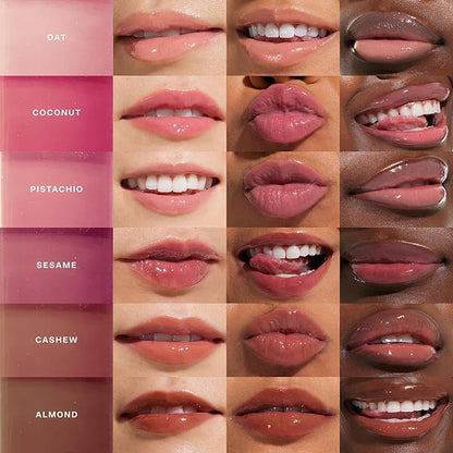 Tower 28 ShineOn Milky Lip Jelly, ALMOND, Non-Sticky, Hydrating Vegan Lip Gloss in Milky Chocolate, Apricot and Raspberry Seed Oil, Moisturizing, Clean, Cruelty Free