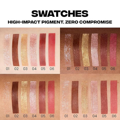 Sacheu Liquid Eyeshadow STAY-N Longwear Eye Makeup — Buildable Highly Pigmented & Blendable Eye Shadow Cream in Matte & Shimmer Finishes, Girly POP