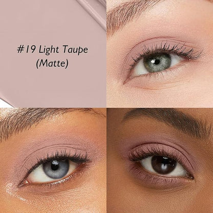 Eyeshadow Stick Light Taupe, Matte Cream Eye Shadow Stick Waterproof Nude Neutral Eyeliner Brightener Pencil Crayon Long-Lasting Eye Highlighter Makeup for Older Women Easy to Use High Pigmented