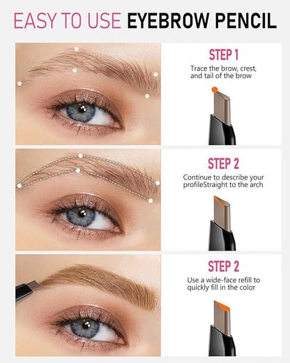 Light Brown Eyebrow Pencil Waterproof for Women - Eye Brow Makeup Pen