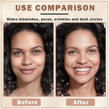 Airbrush Foundation Makeup Spray Full Coverage Foundation for Mature Skin,Long-lasting Airbrush Flawless Setting Spray,Waterproof Foundation for Smooth Radiant Skin (05 Light)