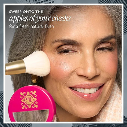 LAURA GELLER NEW YORK Holiday 2025 Limited Edition Baked Blush-n-Brighten Marbleized Blush - Skyline Sunset - Pink Color for Cheeks (01 Skyline Sunset)