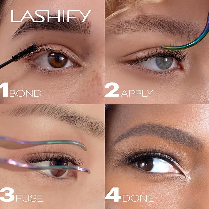 Lashify Fluffy 16mm Gossamer DIY Eyelash Extensions Refill, Truffle Color, Easy False Lashes To Add Fullness and Dimension