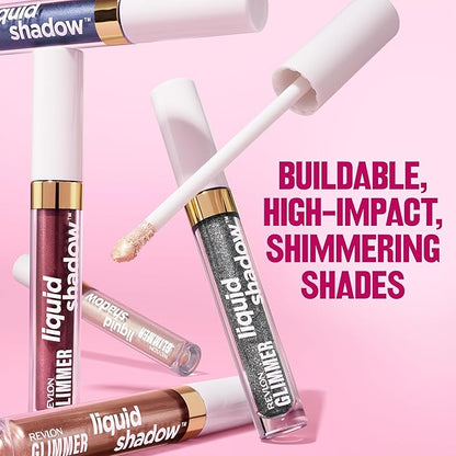 REVLON Glimmer Liquid Shadow, Smudge-Proof Shimmer Eyeshadow Makeup, Long Lasting, High Pigment, 206 UFGlo