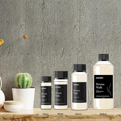 Scentia Hotel Diffuser Oil Inspired by The 5- Star Hotel Scent - 500 ml 16.9 fl oz - Essential Oil Diffuser Refill, White Tea Oil for Aromatherapy Diffusers - Dream Walk, Thanksgiving Gift