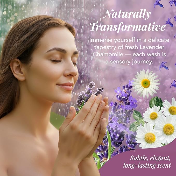 Saavy Naturals Body Wash Lavender Chamomile Plant-Based Ingredients| Made In USA | Sensitive Skin Body Washl Organic Formula With Coconut Oil, Shea Butter, And Aloe Vera - 8.5 Fl Oz