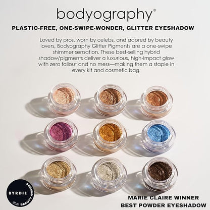 Bodyography Glitter Pigment - Soiree Gun Metal Gray for Women - 0.105 oz Eye Shadow