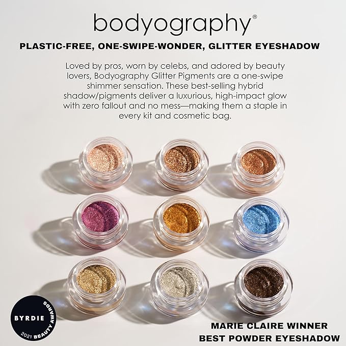 Bodyography Glitter Pigments Eyeshadow, Solar Flare (Bronze Rose)