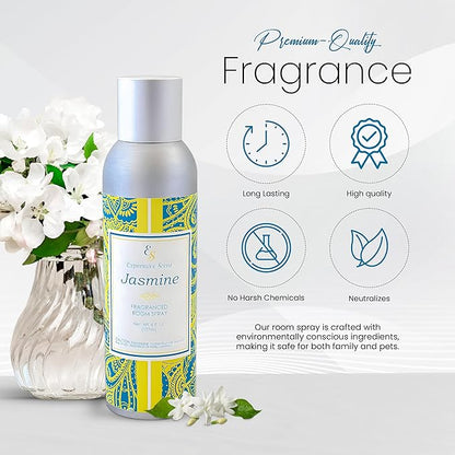 Expressive scent Room Spray Air Freshener - Long Lasting Jasmine Aroma for Home, Bathroom, kitchen, Office & Car – Air freshener for home 6 FL Oz