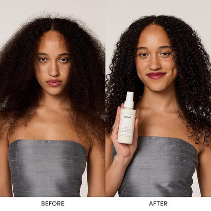 OUAI Leave In Conditioner & Heat Protectant for Hair - Prep Hair for Styling or Use as Detangling Spray to Fight Frizz & Flyaways - No Parabens, Sulfates or Phthalates (1.5 oz)
