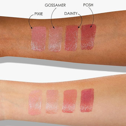 LONDONTOWN Pixie, Milky Pink, Plush Shine Lip Gloss Tube, Deep Hydrating High Shine Sheer Tint Non-Sticky Conditioning Balm