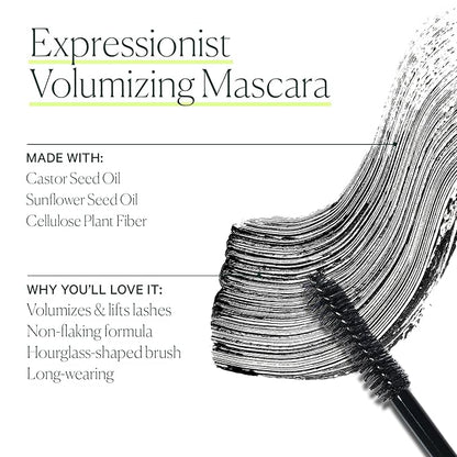 Well People Expressionist Volumizing Mascara, Long-wear Mascara For Fluffy Lashes, Moisturizing & Nourishing Formula, Vegan & Cruelty-free, Black, 0.27 Fl oz