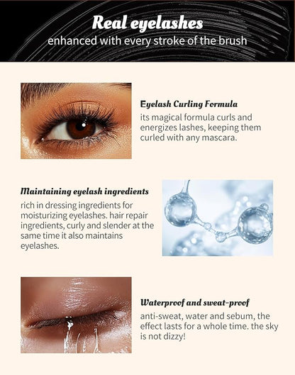 Unique High Heel Design Mascara – Ultra-Volumizing & Lengthening Lash Cosmetics Mascara for Long, Thick, Curled Lashes – 24H Waterproof & Smudge-Proof – Ultra Black, Dramatic Eye Makeup Look