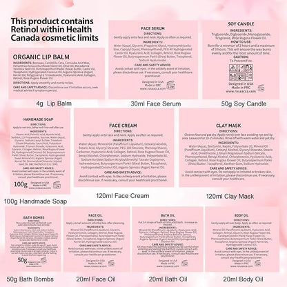 Christmas Gifts for Women, Spa Gifts 28pcs Rose Facial Skin Care Set for Women, Face Cream, Bath Oil, Serum, Shower Accessories - Bath and Body & Facial Kit - Birthday, Valentine's, Bridal Shower