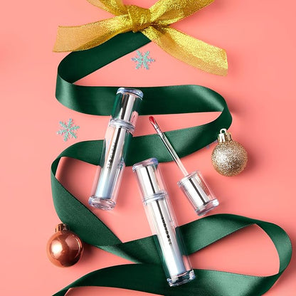 JUDYDOLL Ice Watery Lip Gloss- Long Lasting & Transfer-Proof, Infused with 86% Essence with Ice Iron Applicator, Non-Sticky Glossy Finish for Daily Wear, Mirror Lip Glazes, Moisturizing Plumping Gloss