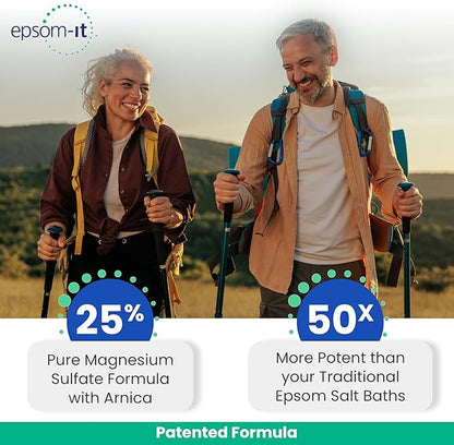 Epsom-It Soothing Nerve Lotion - Epsom Salt Magnesium Lotion, Topical Magnesium Cream with Capsaicin & Arnica to Provide Comfort for Legs, Knee and Feet, 8.0 oz., 2-Pack