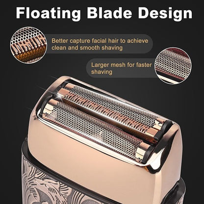 Ufree Foil Shavers Electric Razor for Men, Beard Trimmer Grooming Shaving Kit, Hair Trimmer, Cordless Head Shavers for Bald Men Barber Clippers, Birthday Gifts for Him