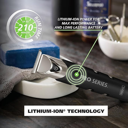 Wahl USA Pro Series Forever BladeTM Stainless Steel Cordless Rechargeable Beard Trimmer for Men with No Slip Grip & USB Charge – Model 3026017