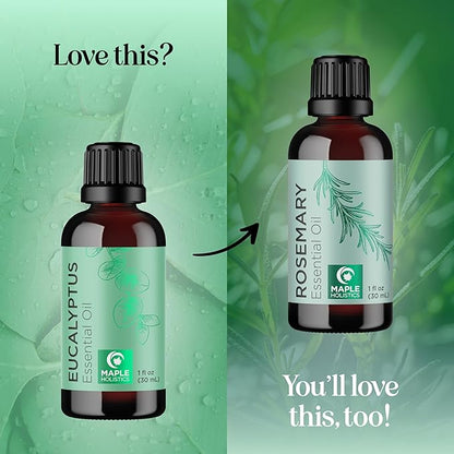Pure Eucalyptus Essential Oil for Diffuser - Natural Eucalyptus Aromatherapy Diffuser Oil for Scalp Hair Skin and Nails - Undiluted Eucalyptus Essential Oils for Diffusers for Home and Self Care