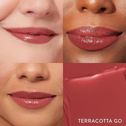 LAURA GELLER NEW YORK Jelly Balm Moisturizing Tinted Lip Balm - Terracotta Go - Hydrating Vitamin E - Semi-Shine Finish