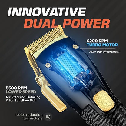 Fagaci Professional Hair Trimmer & Hair Clippers Set with Precise Cutting, Cordless Hair Clippers for Men Professional, Barber Clippers, Hair Trimmers for Men, Hair Clippers Cordless 440C Blades