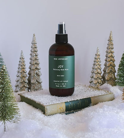 Muse Apothecary Room Ritual - Botanical Collection - Christmas Room Spray, Aromatic and Relaxing Room Mist, Air Freshener Spray, Infused with Natural Aromatherapy Essential Oils - 8 oz, Warm Cedar