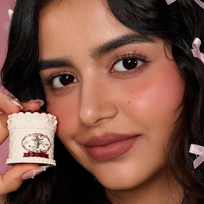Flower Knows Strawberry Cupid Cake Lip Cream,Velvety-Smooth Matte Liquid Lipstick,Hydrating,Smudge-proof & Stain-Free Lip Stain (V03 Croissant 0.17 Fl Oz)