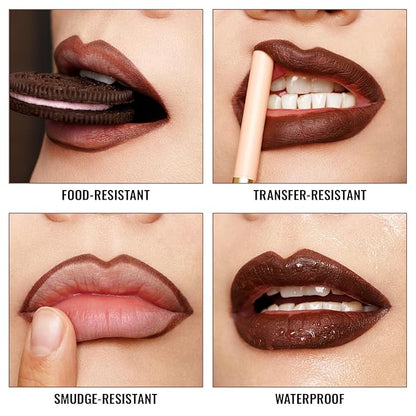Oulac Brown Lip Liner Pencil, Waterproof Retractable Lipliner Crayon, Smooth, Long-lasting and waterproof Formula, Contour your lips, Vegan Beauty, 06 Body Talk
