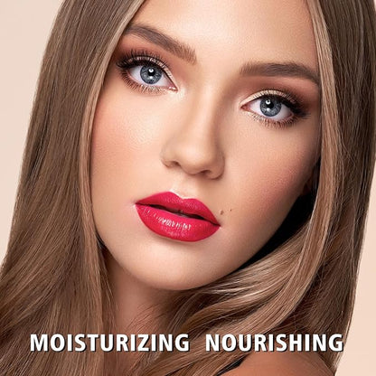 MAKI YIKA Moisture Red Lipstick for Women Hydrate Tinted Lip Balm for Dry Cracked Lips Weightless Glossy Lip Color Juicy Finish, MA066 Raspberry