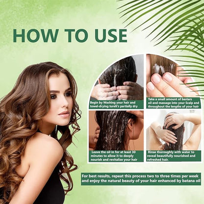 5-in-1 Batana Oil for Hair Growth | Liquid Blend with Rosemary, Pumpkin, Tea Tree, Castor Oil - 180mL (6.3 fl.oz)