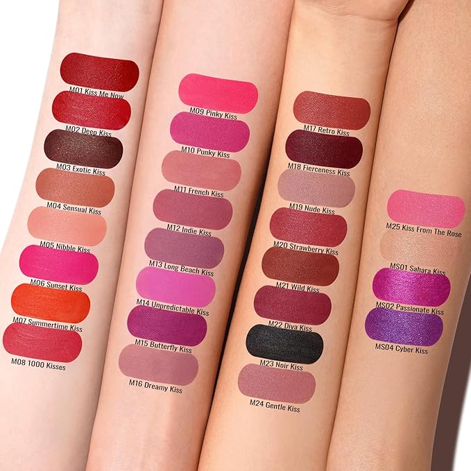 Oulac Matte Liquid Nude Lipstick for Women, Beige Brown High Impact Lip Color, Long Lasting Lipsticks, Waterproof, Creamy Formula Lip Stick with Vitamin E, Vegan & Cruelty-Free, 4.5ml (MS01)