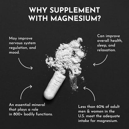 Magnesium Complex – 60‑Capsule Five Bioavailable Magnesium Forms (Aquamin® Sea Minerals, Malate, Orotate, Taurate, Bisglycinate) – Supports Relaxation, Sleep, Mood, Heart & Nervous System