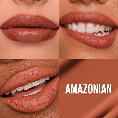 Maybelline Super Stay Matte Ink Liquid Lipstick Makeup, Long Lasting High Impact Color, Up to 16H Wear, Amazonian, Nude Brown, 1 Count, Packaging May Vary