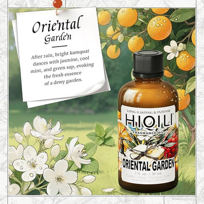 HIQILI Oriental Garden Fragrance Oil for Candle & Soap Making, Inspired by H.er-mes Le-Jrn deMonsr-Li, Luxury Hotel Scents for Essential Oil Diffuser, Aromatherapy - 1 Fl Oz