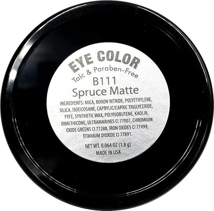 Spruce Matte Deep Green Blue Grey Gray Pressed Powder Single Vegan Eyeshadow; Talc, Paraben & Cruelty Free