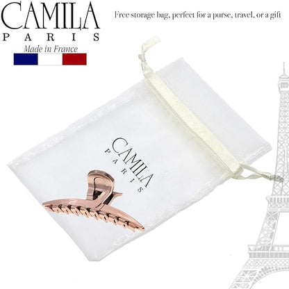 Camila Paris CP2597 French Hair Clip for Women, Narrow, Strong Hold Grip Double Teeth Girls Hair Claw Clips Jaw, Fashion Durable Styling Hair Accessories for Women, Made in France